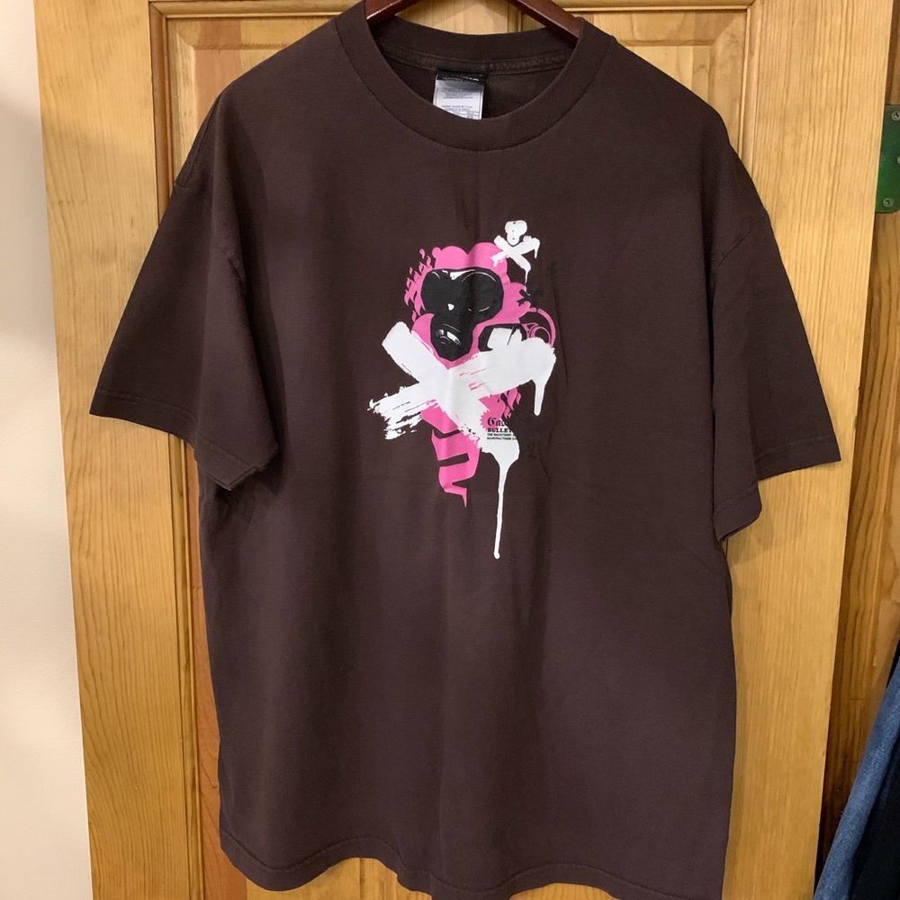 Vintage Y2K Tank Theory Gas Mask Graphic Tee XL Skater Punk Rare